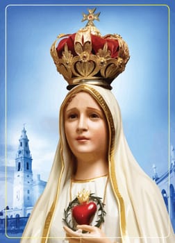 immaculate heart mary our lady fatima miracle illustration