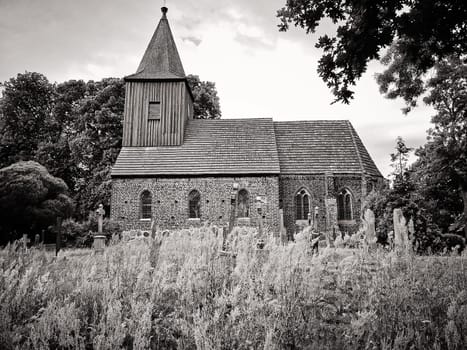 old village church in Groß Zicker, Ruegen island, Germany