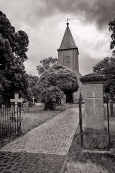 old village church in Groß Zicker, Ruegen island, Germany