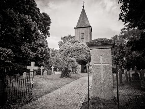 old village church in Groß Zicker, Ruegen island, Germany