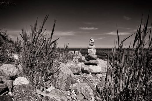 Baltic coast near Lobbe, Mönchgut, Ruegen island