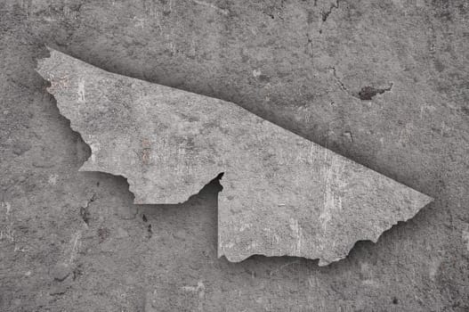 Map of Acre on weathered concrete