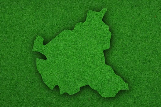 Map of Hamburg on green felt