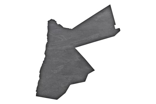 Map of Jordan on dark slate