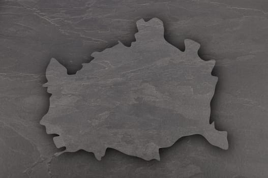 Map of Vienna on dark slate