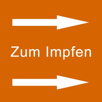to vaccination center - symbol illustration