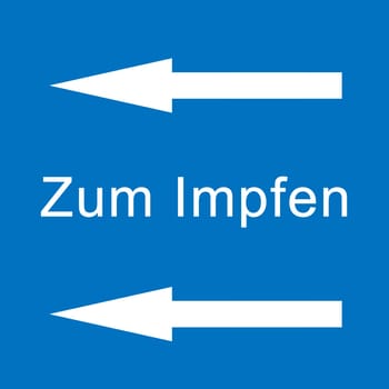 to vaccination center - symbol illustration