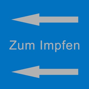 to vaccination center - symbol illustration