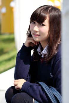 Young japanese girl dressed in cosplay costume