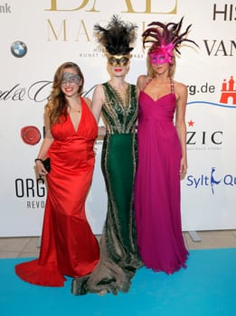 Gabriela Gottschalk,Mirja du Mont ,Nikola Eibich , Bal Masque 2015 at the Museum for Arts and Crafts Hamburg on 21.03.2015
