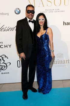Marcus Karallus with his wife  Bal Masque 2015 at the Museum for Arts and Crafts Hamburg on 21.03.2015