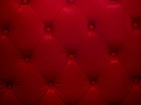 Background from leather of cushion. Red leather from retro chairs. The seat has a vintage style texture