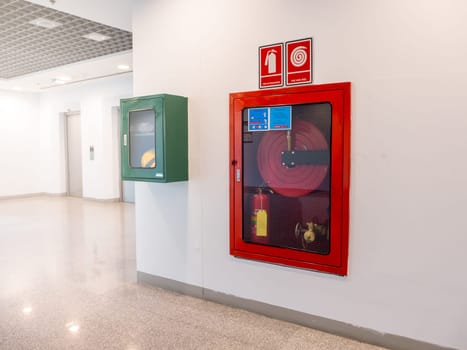 fire extinguisher cabinet in the office building For preparing to prevent fire