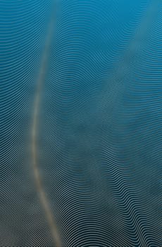 Abstract wavy background. Gold waves over blue. Futuristic twisted pattern. Modern techno design for posters, business cards, cover, labels mock-up, stickers layout. Illustration