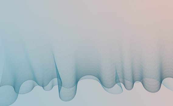 Abstract Wire Mesh Wave Background. Wave background in pastel blue. Ocean sea water, ecology. Beautiful motion waving texture. Abstract lines design template. Illustration
