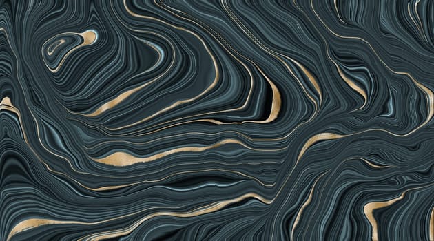 Abstract Agate Background. Green Agate stone texture with gold. Fluid marbling effect with gold vein. Illustration