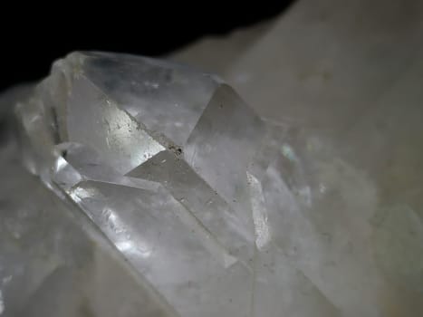 rock crystal, microscopic view