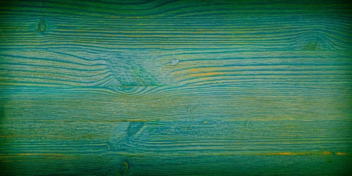 Old wooden background with horizontal green boards. layout, space for text and logo.