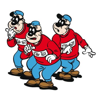 character the Beagle Boys organized  criminals illustration cartoon