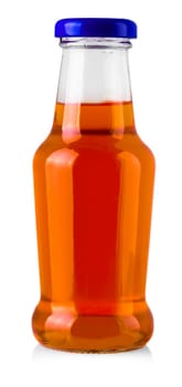 The juice glass bottle isolated with clipping path