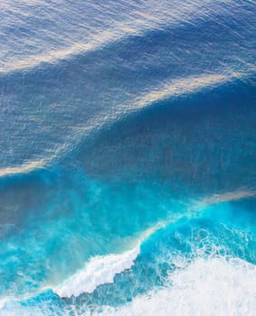 Aerial view of the Atlantic ocean, Madeira island, Portugal. background