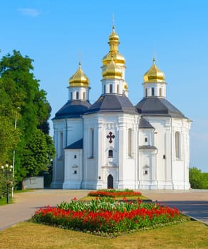 Catherine's Church is a functioning church in Chernihiv, Ukraine. Main tourist attraction