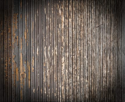 The old texture painted wooden boards. Close up