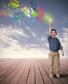 Happy child with a new idea