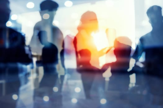 Group of business partner in office looking for the future. Concept of corporate and startup