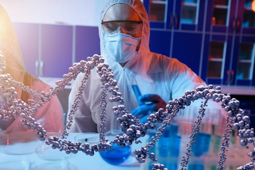 Medical science laboratory. Concept of virus research