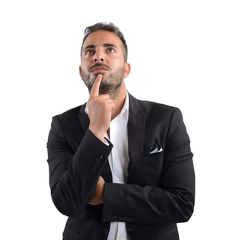 Businessman thinking about what decision to take