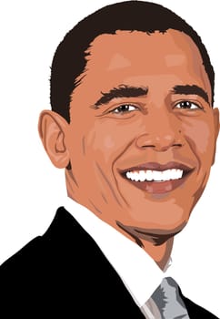 Barack Obama expression president politics editorial illustration