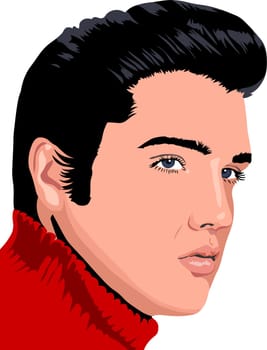 elvis presley singer king celebrity illustration