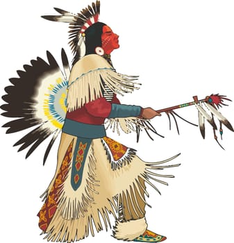 great spirit native americans male  illustration