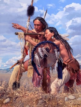 great spirit native americans male  illustration