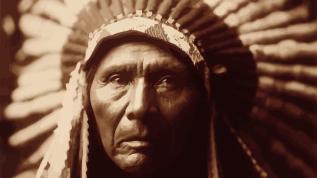 great spirit native americans male  illustration