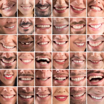 Collage of smiles of men women and children