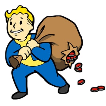 Vault Boy  illustration character  happy head fallout
