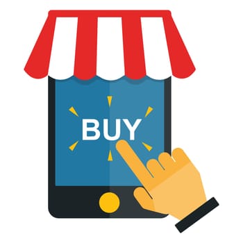 communication smartphone hand buy screen technology illustration
