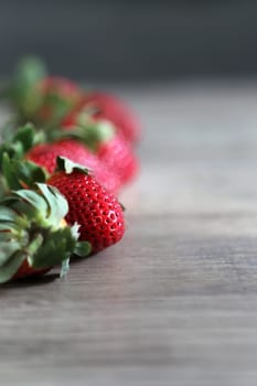a Harmonic set of fresh strawberries