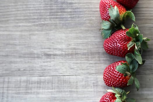 a Harmonic set of fresh strawberries