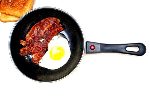 a dish prepared with delicious fried eggs