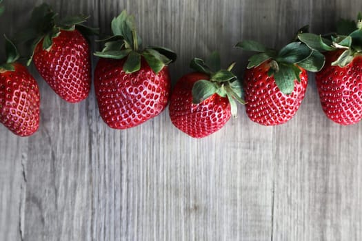 a Harmonic set of fresh strawberries