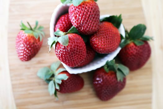 a Harmonic set of fresh strawberries