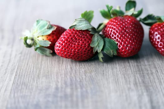 a Harmonic set of fresh strawberries