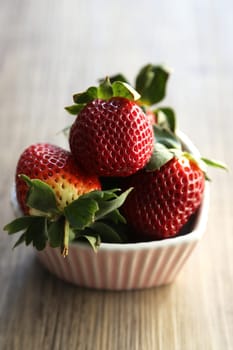 a Harmonic set of fresh strawberries