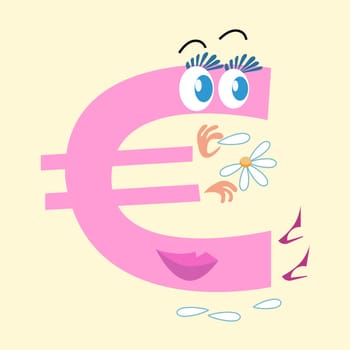 The Euro sign is the national currency of Europe. The character of the Euro sign is wondering on Daisy love him or not. Business and Finance. National currency