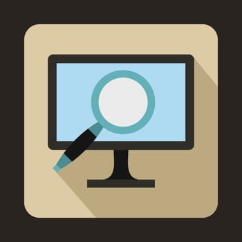 icon in flat style on a beige background