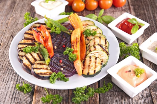 a grill vegetables fruit cook