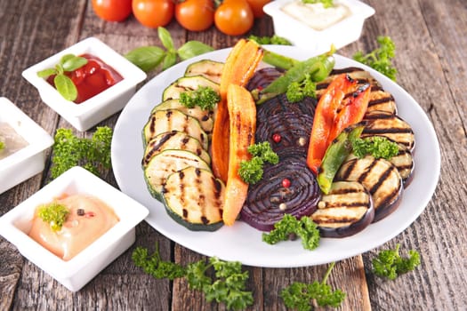 a grill vegetables fruit cook